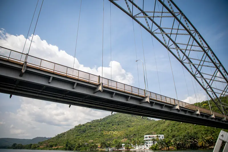 The arch of the Adomi Bridge