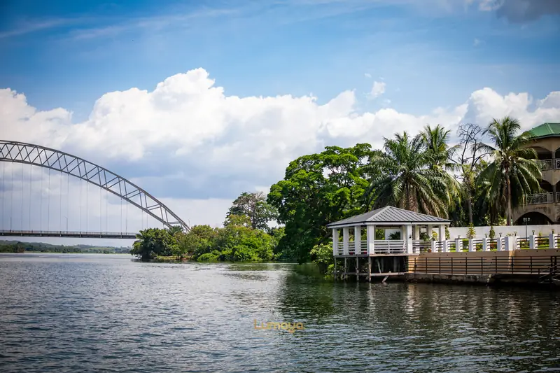 A pavilion on the water